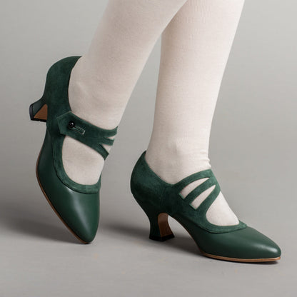 Mae Edwardian Shoes (Green)