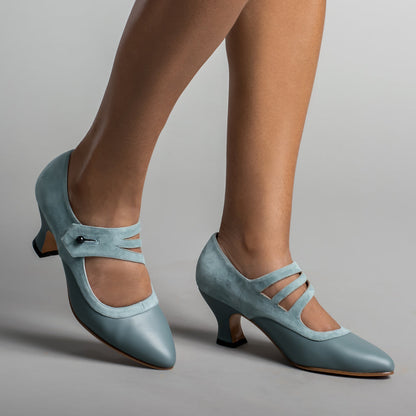 Mae Edwardian Shoes (French Blue)