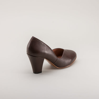Marilyn Vintage Pumps Wide (Brown)