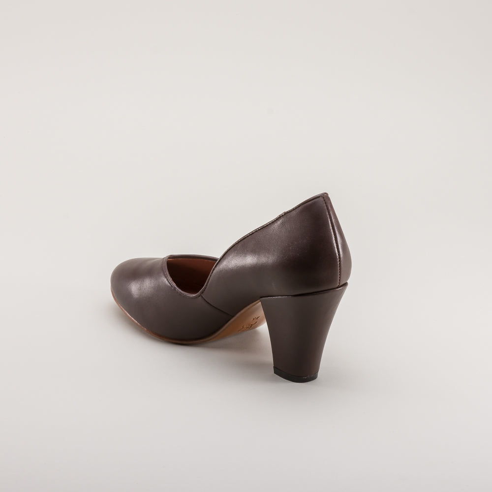 Marilyn Vintage Pumps Wide (Brown)