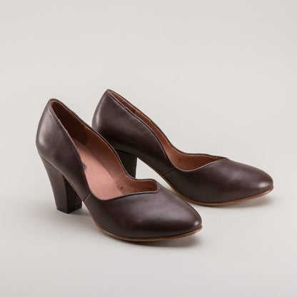 Marilyn Vintage Pumps Wide (Brown)