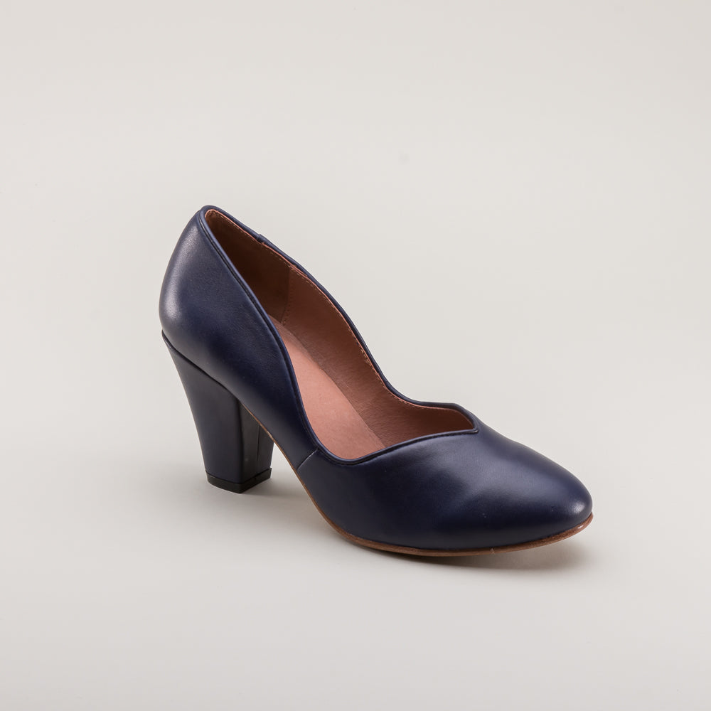 Marilyn Vintage Pumps (Navy Blue)