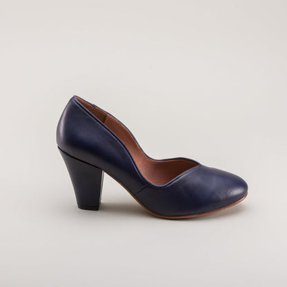 Marilyn Vintage Pumps Wide (Navy Blue)
