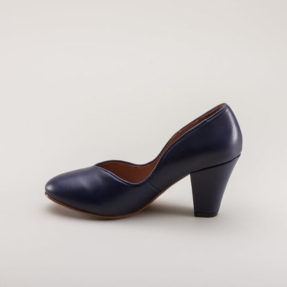 Marilyn Vintage Pumps Wide (Navy Blue)