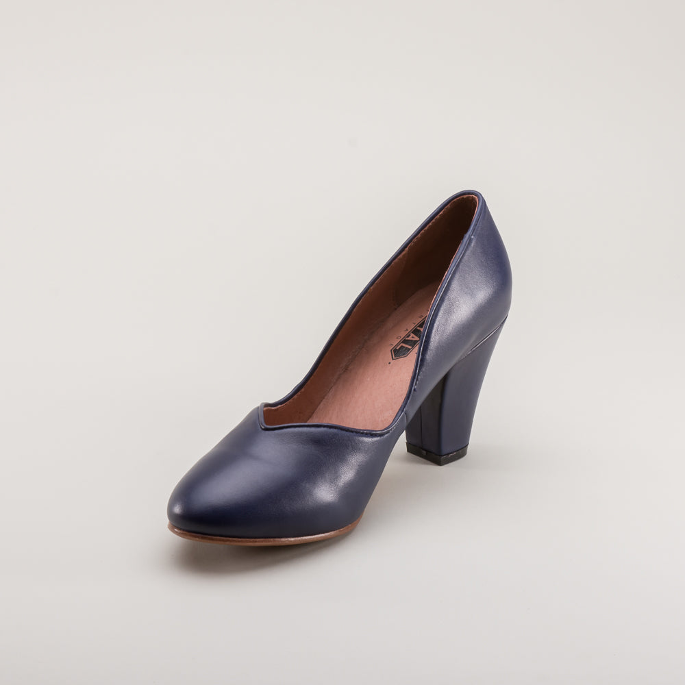 Marilyn Vintage Pumps (Navy Blue)
