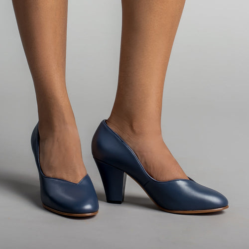 Marilyn Vintage Pumps (Navy Blue)