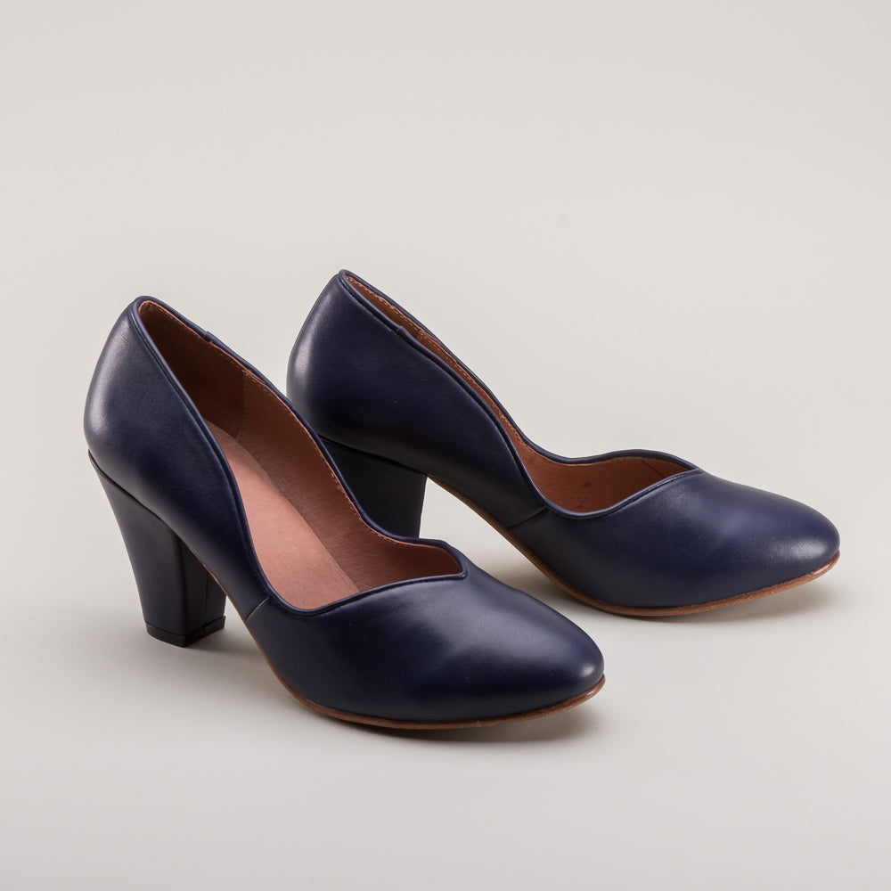 Marilyn Vintage Pumps (Navy Blue)