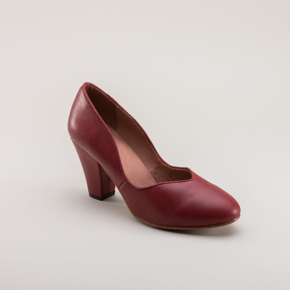 Marilyn Vintage Pumps Wide (Oxblood)