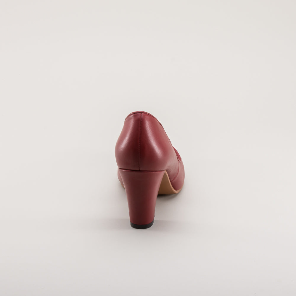 Marilyn Vintage Pumps Wide (Oxblood)