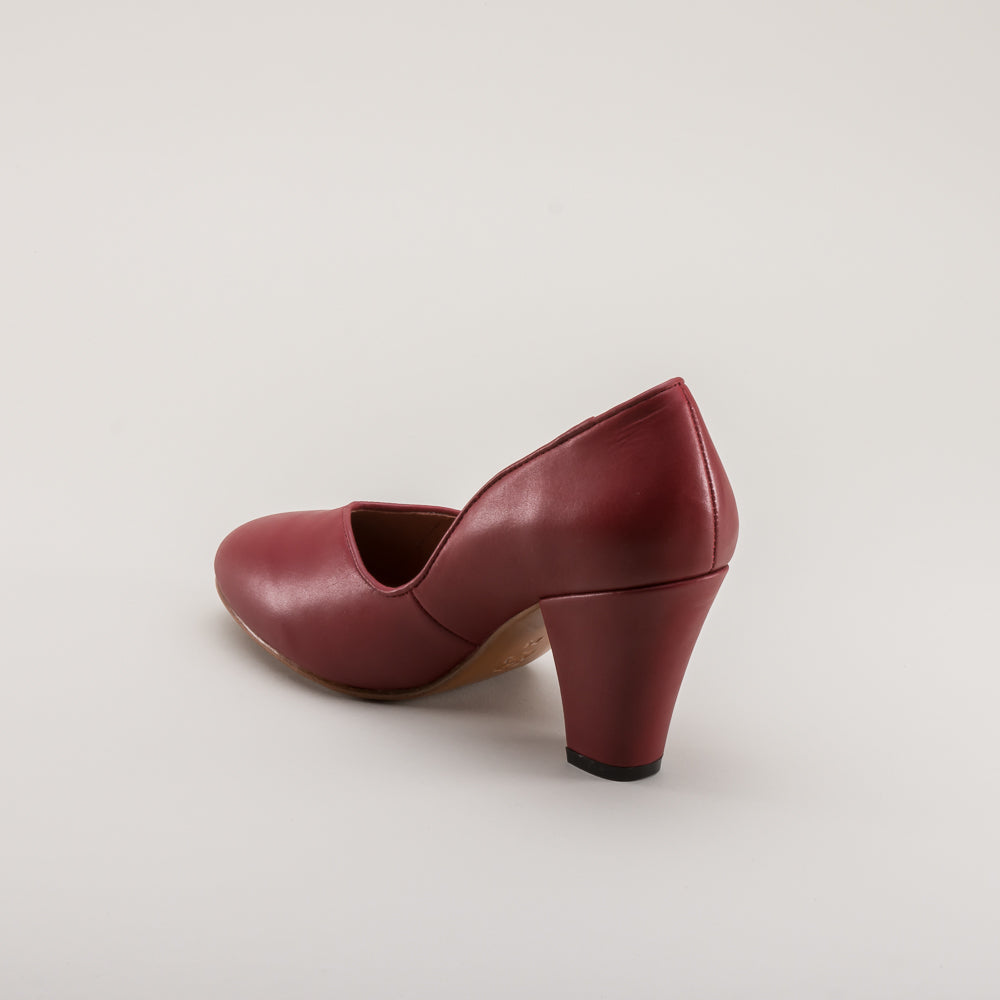 Marilyn Vintage Pumps Wide (Oxblood)
