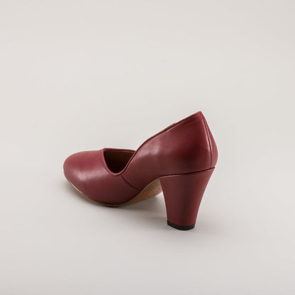 Marilyn Vintage Pumps Wide (Oxblood)