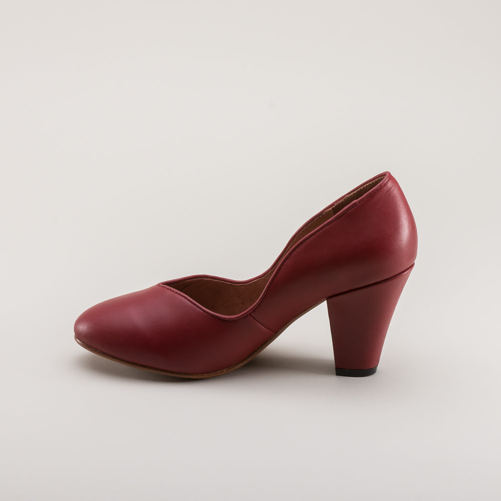 Marilyn Vintage Pumps Wide (Oxblood)