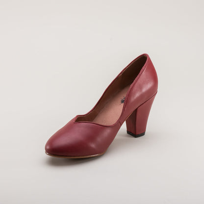 Marilyn Vintage Pumps Wide (Oxblood)