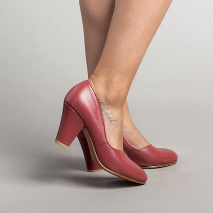 Marilyn Vintage Pumps (Oxblood)