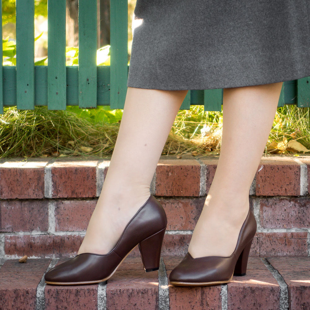 Marilyn Vintage Pumps Wide (Brown)