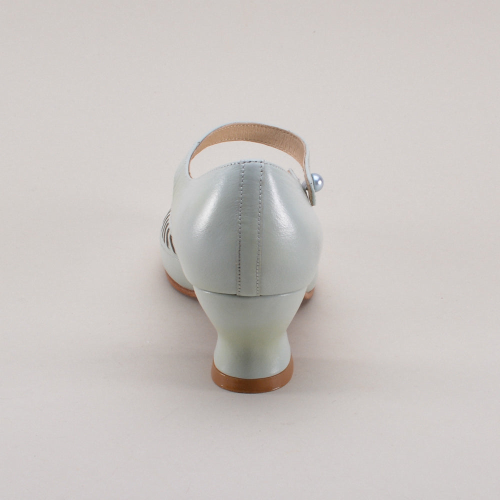 Marjorie 1920s Shoes (Blue Mist)