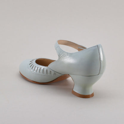 Marjorie 1920s Shoes (Blue Mist)
