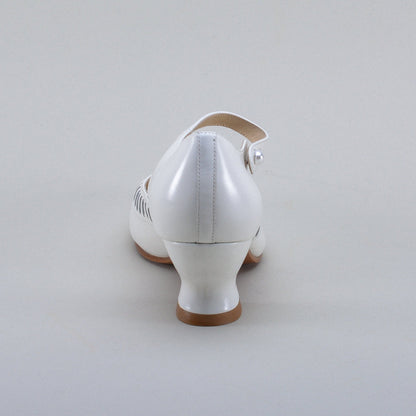 Marjorie 1920s Shoes (Soft White)