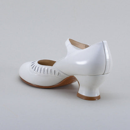 Marjorie 1920s Shoes (Soft White)