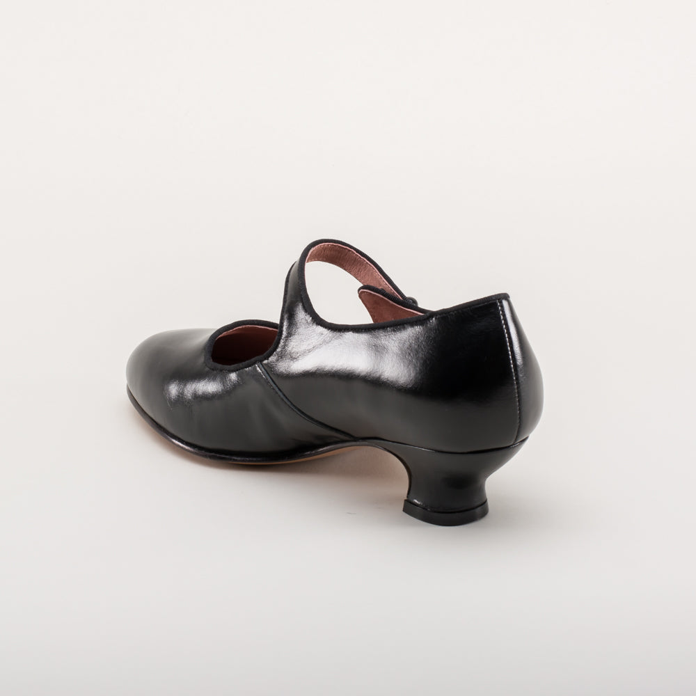 Millie 1920s Mary Jane Shoes (Black)