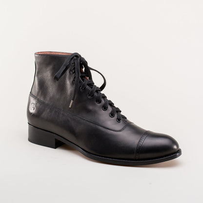 Noble Men's Vintage Lace-Up Boots (Black)