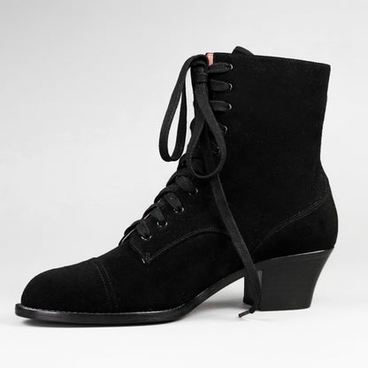 Paris Boots (Black Suede)