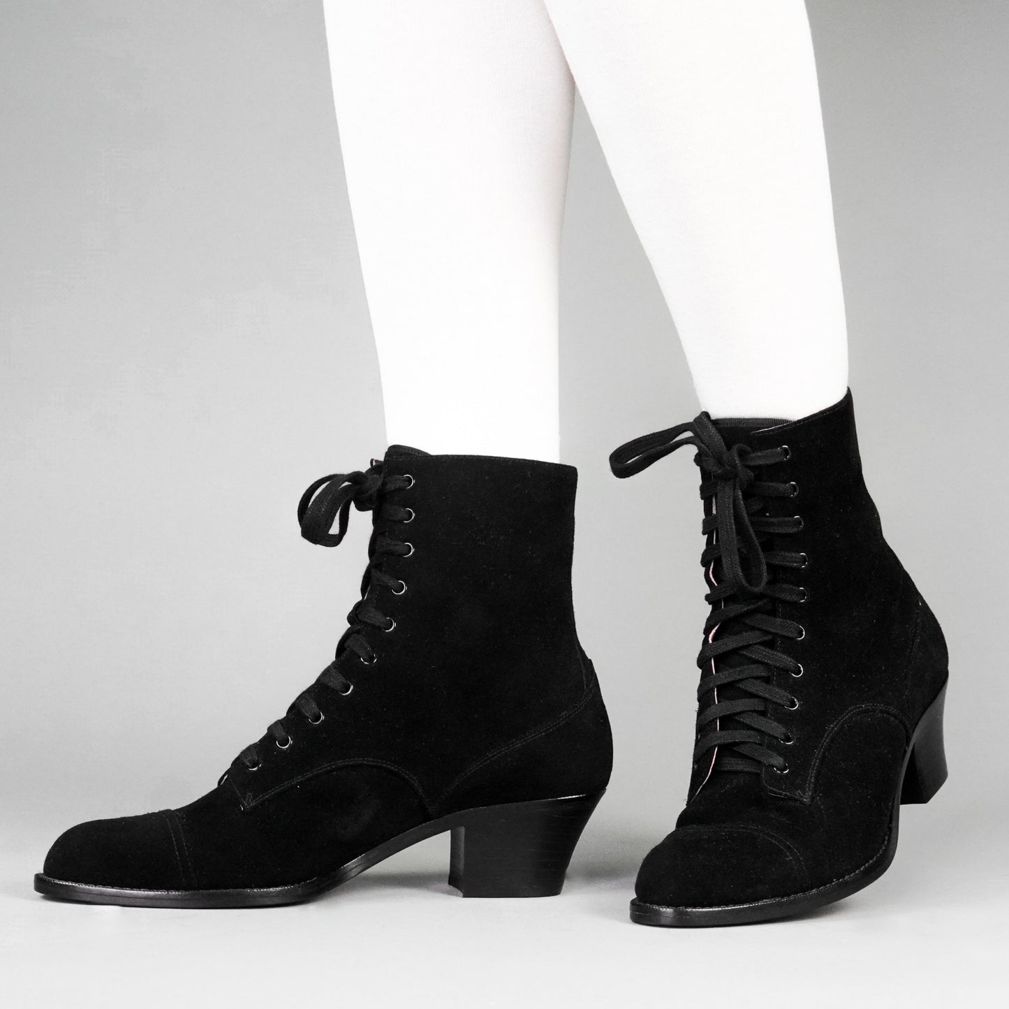 Paris Boots Wide (Black Suede)