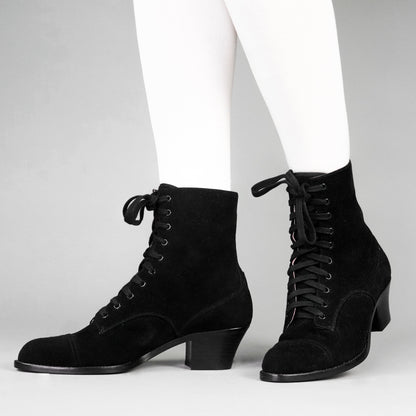 Paris Boots (Black Suede)