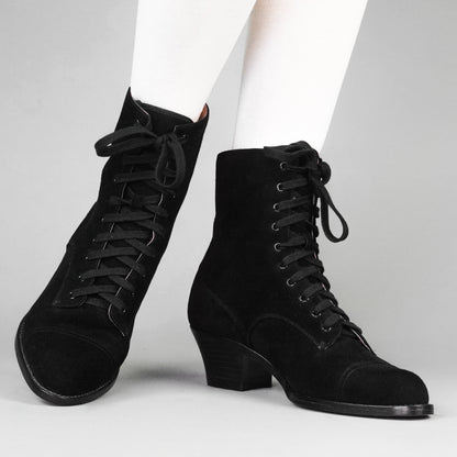 Paris Boots (Black Suede)