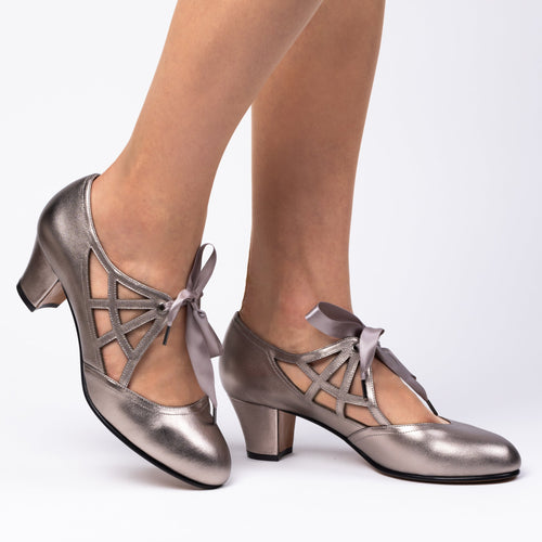 Parker Spiderweb Pumps (Pewter)
