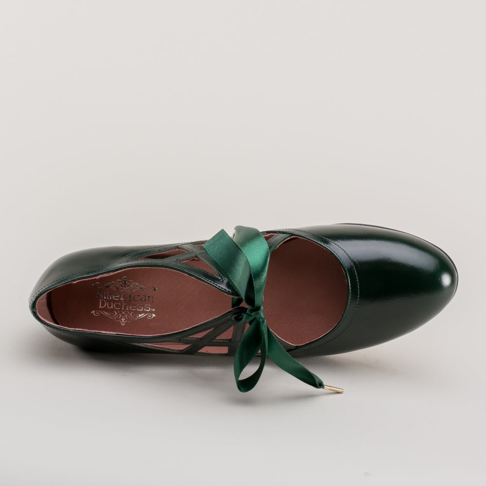 Parker Vintage Spiderweb Pumps (Green)