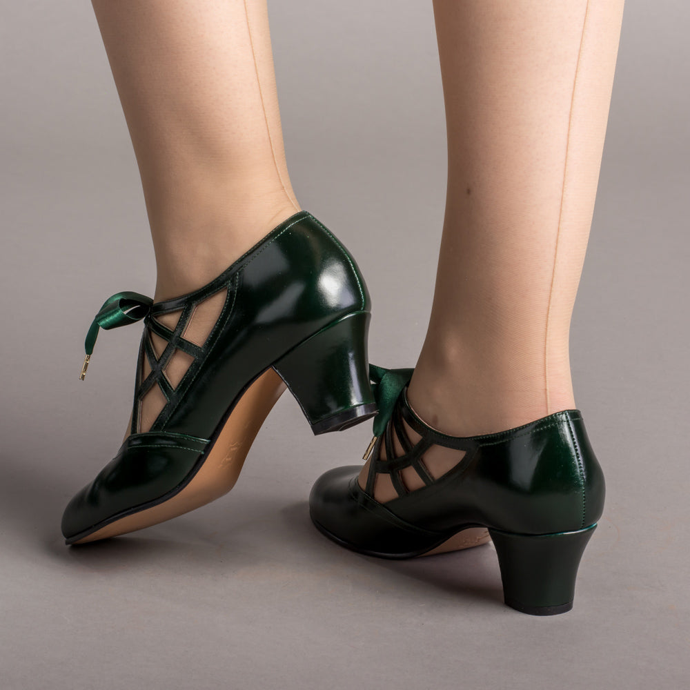 Parker Vintage Spiderweb Pumps (Green)