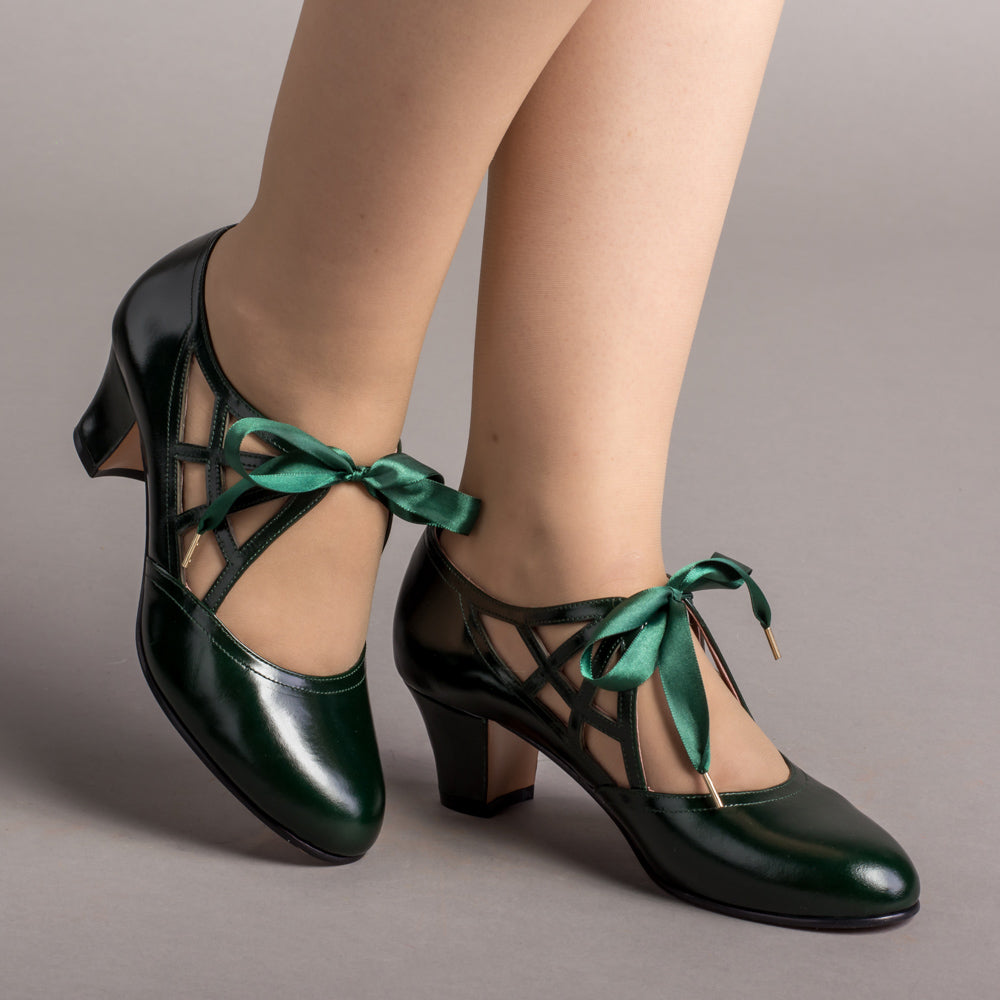 Parker Vintage Spiderweb Pumps (Green)