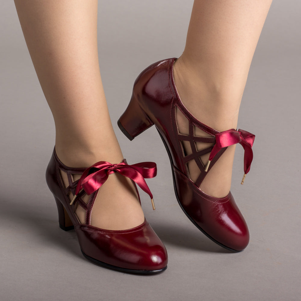 Parker Vintage Spiderweb Pumps (Merlot)