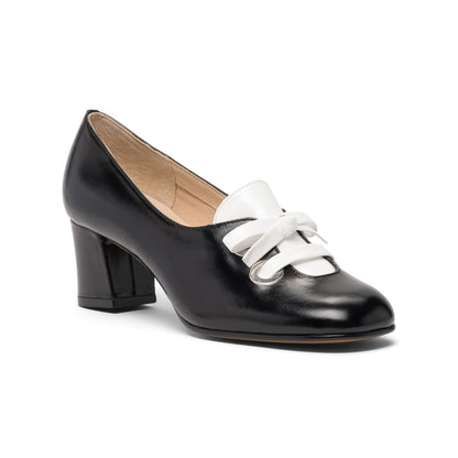 Pattie 1960s Shoes (Black/White)