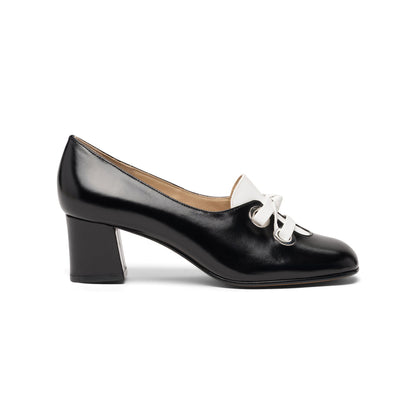 Pattie 1960s Shoes Wide (Black/White)