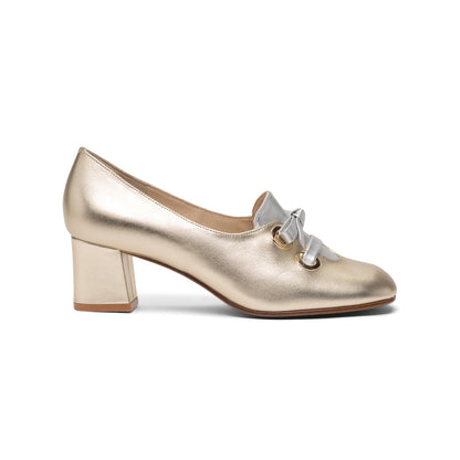 Pattie 1960s Shoes (Gold/Silver)