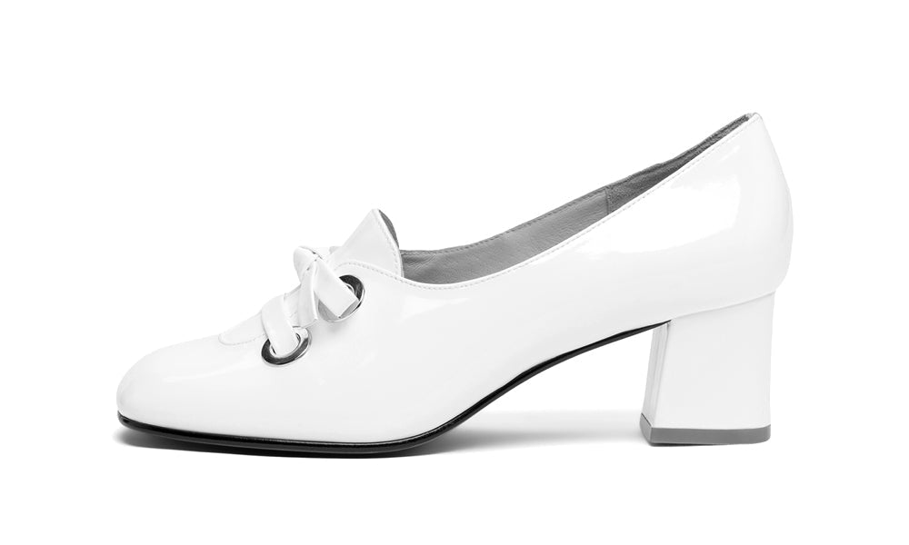 Pattie 1960s Shoes Wide (White)