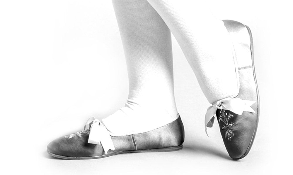 Penelope Regency Slippers (Ivory)