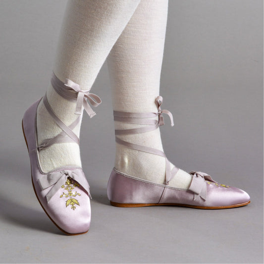 Penelope Regency Slippers (Light Purple)