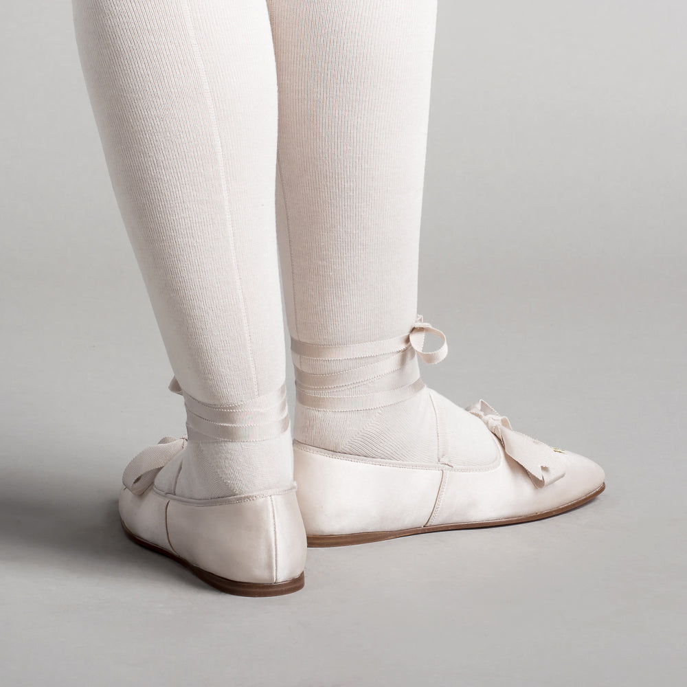 Penelope Regency Slippers (Ivory)