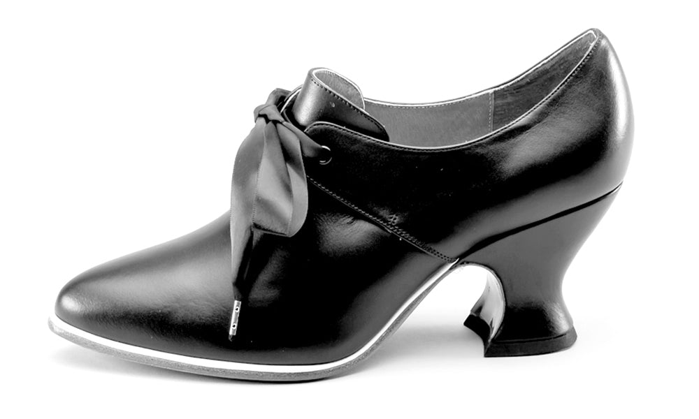 Pompadour 18th Century Leather Shoes Wide (Black)