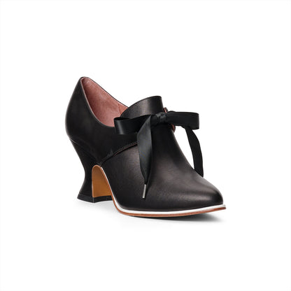 Pompadour 18th Century Leather Shoes Wide (Black)