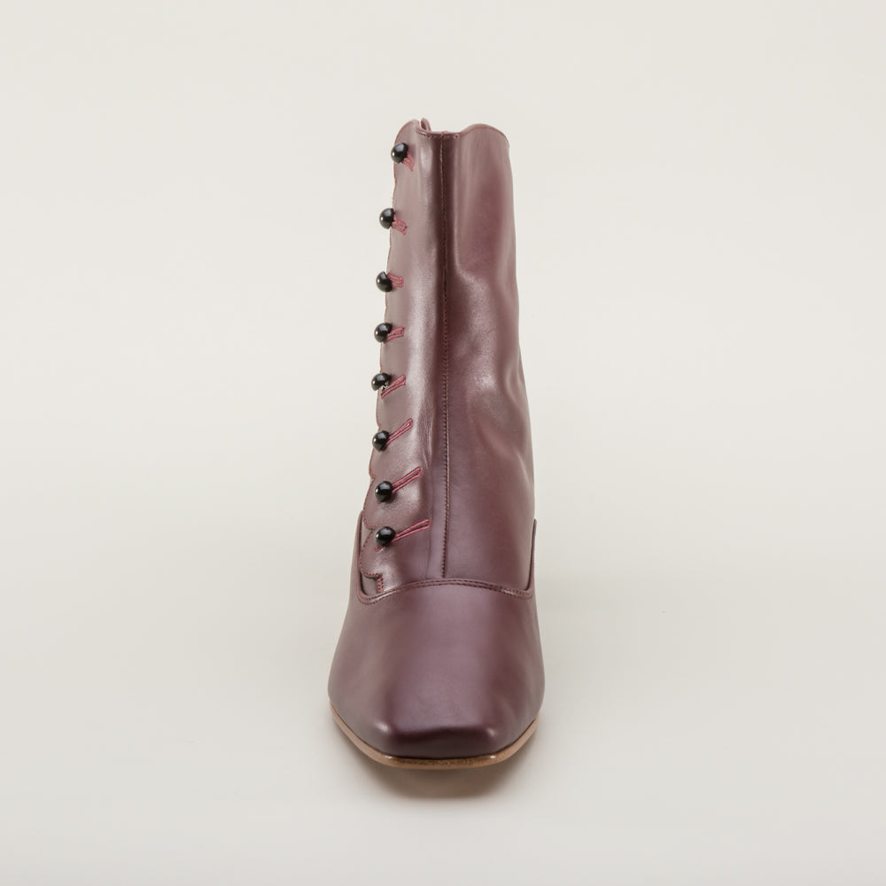 Renoir Victorian Button Boots (Merlot)