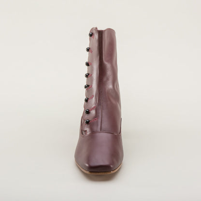 Renoir Victorian Button Boots (Merlot)