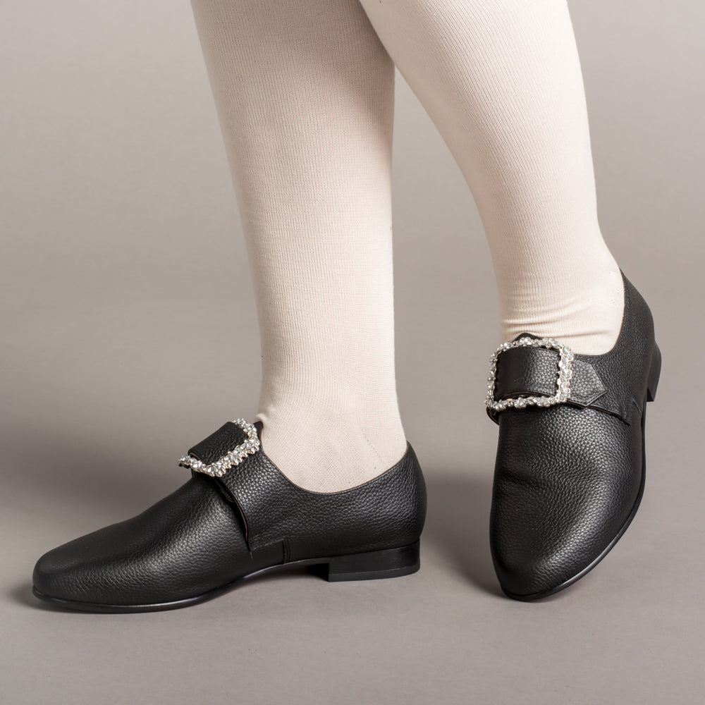 Schuyler 18th Century Shoes (Black)