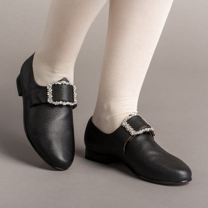 Schuyler 18th Century Shoes (Black)