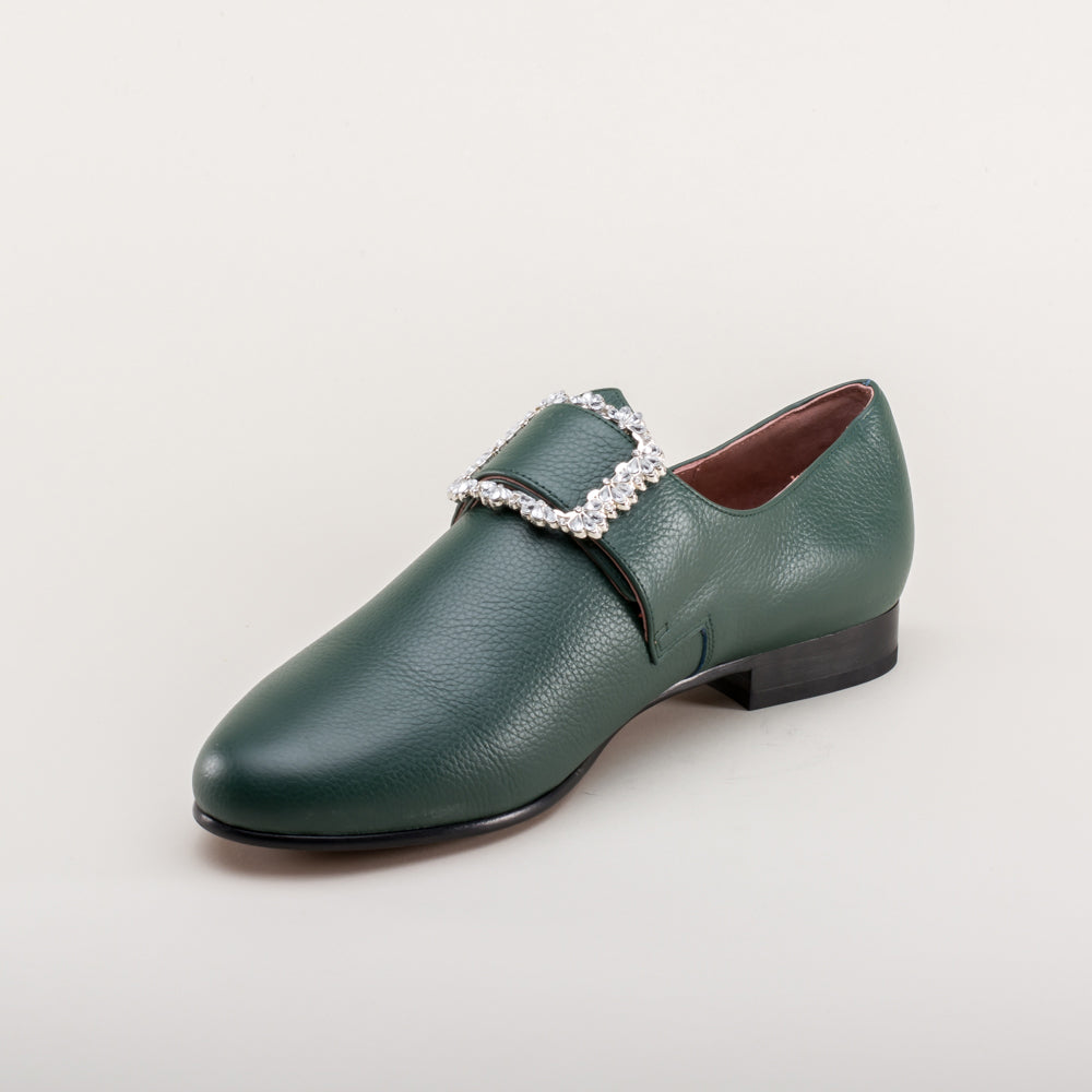 Schuyler 18th Century Shoes (Green)
