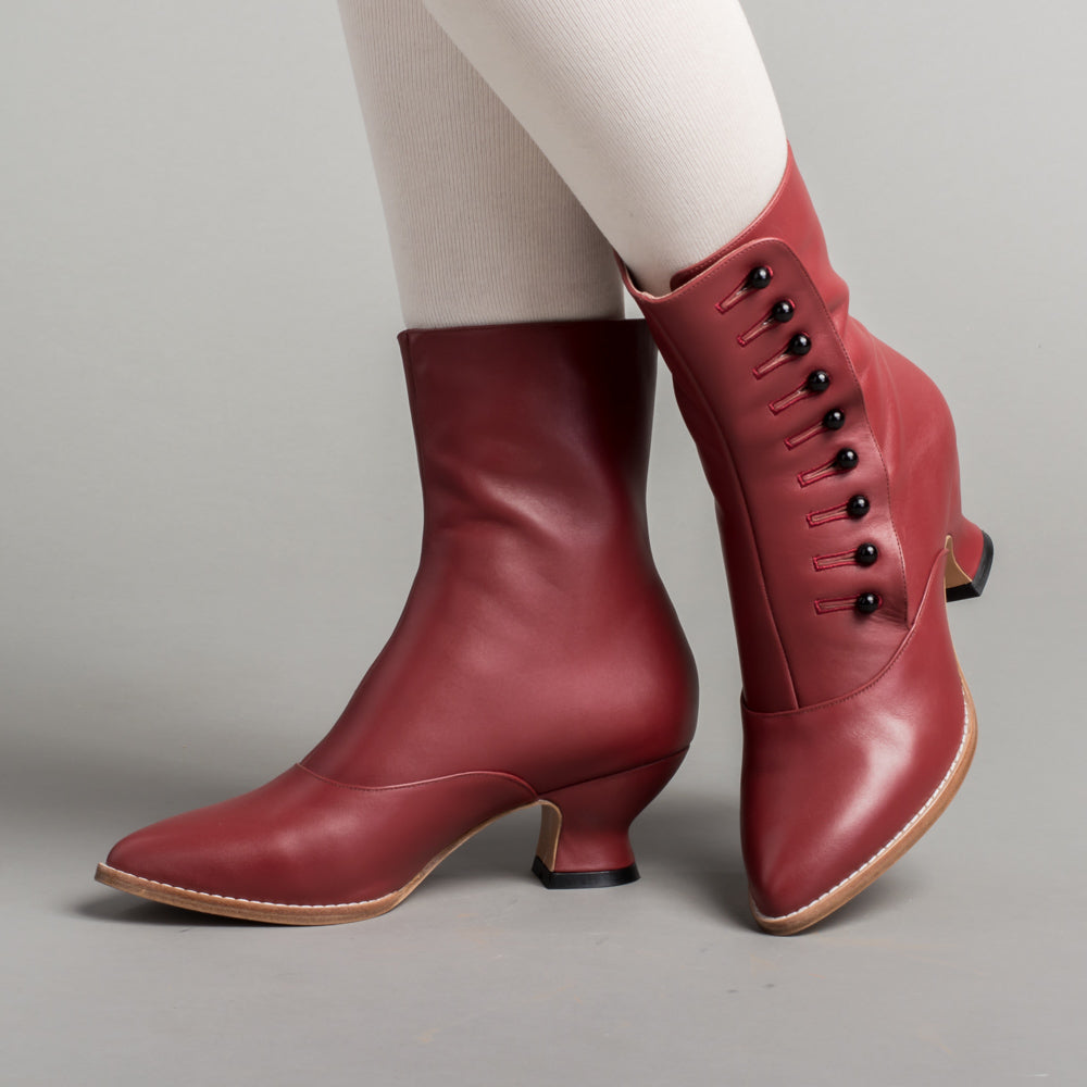 Tavistock Victorian Button Boots (Oxblood)