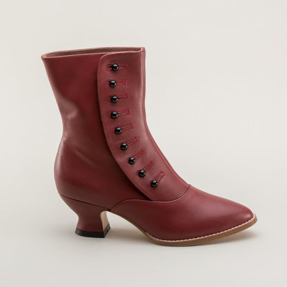 Tavistock Victorian Button Boots (Oxblood)